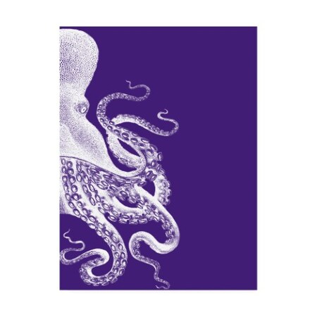 Trademark Fine Art Fab Funky 'Octopus Purple And Cream B' Canvas Art, 18x24 WAG12408-C1824GG